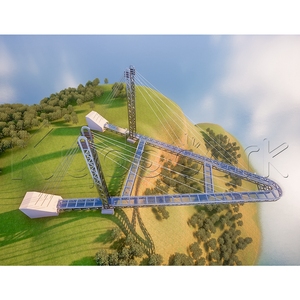 Địa Điểm Ngắm Cảnh Núi Du Lịch Tùy Chỉnh Hệ Thống Treo Phiêu Lưu Ngoài Trời Cầu Đi Bộ Trên Tầng Kính Đáy Trần - Product Image 5