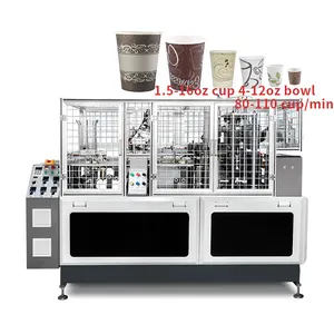 China manufacturer cheap price high speed ultrasonic 2-16oz paper cup making machine