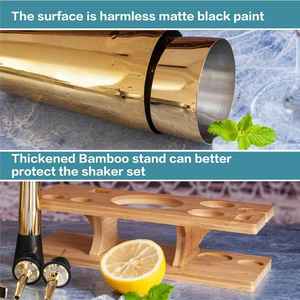 ชุดบาร์เทนเดอร์สีทองพร้อมขาตั้งไม้ไผ่ ชุดเครื่องมือบาร์เทนเดอร์มืออาชีพ 11 ชิ้น - Product Image 3