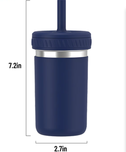 304 Stainless Steel 15oz Kids Sippy Cup Shockproof Silicone Cover Insulated Portable Straw <b>Water</b> <b>Bottle</b> Durable <b>Toddler</b> Cup - Product Image 4