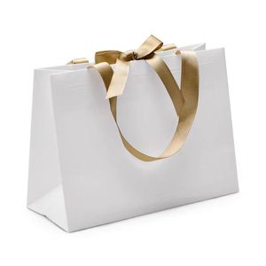 Tùy chỉnh cao cấp sang trọng bền mờ giấy Quà Tặng mua sắm Túi với dây thừng xử lý và chết cắt cho Bow-Tie trang trí nội thất - Product Image 2