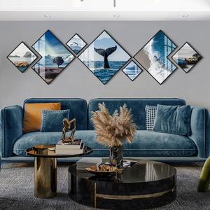 Décoration Murale en Verre avec Cadre en Alliage d'Aluminium 270x73cm, Vente Directe Usine, pour Galerie, Salon, Fond de Canapé <span class=keywords><strong>TV</strong></span>, Décoration Murale en Cristal D - Product Image 6