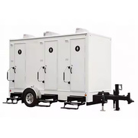 Toilettes mobiles de luxe de style européen, toilettes portables, remorque pour le camping en plein air, utilisation en parc, toilettes portables de luxe à vendre