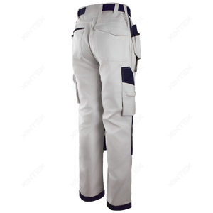 OEM White Cargo Pants <strong>Painter</strong> Work Wear <strong>Trousers</strong> Uniform Men's Workwear Work <strong>Trousers</strong> With Codura Pockets and Zipper - Product Image 4