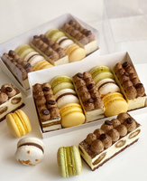 Boîte d'emballage pour pâtisserie IMEE, gâteau de luxe, éclair, confiseries, nourriture, avec fenêtre transparente