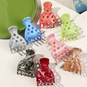 Horquilla de acrílico Retro elegante para mujer, diseño avanzado, sentido, disco de cabeza trasera, Clip de agarre para el <span class=keywords><strong>cabello</strong></span>, Clip básico de tiburón, Material plástico - Product Image 1