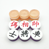 Jeu de dames de luxe personnalisé en acrylique plaqué or, jeu de dames de couleur, jeu d'échecs chinois, jetons de poker, vente en gros