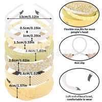 Juego de 7 Diademas Elegantes para Mujer, con Cuentas, Perlas, Flores y Satén, en Empaque Personalizado con Marca
