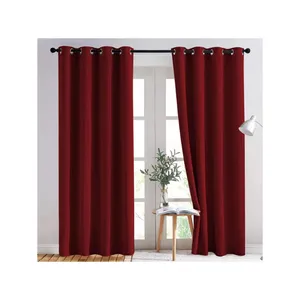 Modern European Polyester Blackout Curtains Hot Selling Window Drapes Solid Color Living Soft Woven Pattern Hotels Schools