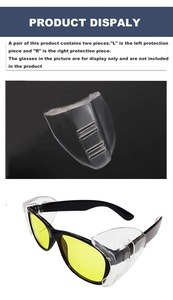 Lunettes de sécurité légères, portables, transparentes, flexibles, avec protection latérale, en plastique souple PVC, lunettes de travail, lunettes de sécurité pour la construction - Product Image 2