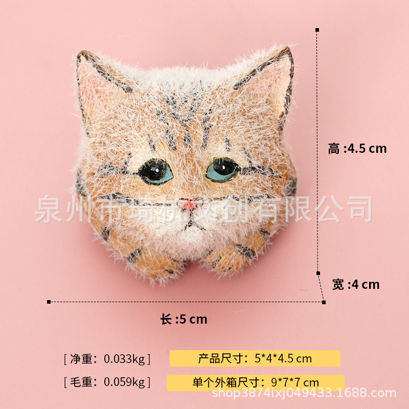 Cat head brooch