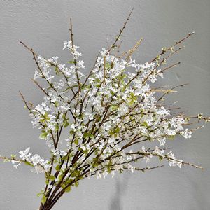 Ramas de sauce artificiales Meng Jie, copos de nieve y hojas de seda, flor de seda para decoración del hogar, accesorios de fotografía de bodas, decoración de encimeras - Product Image 3