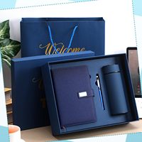 Ensemble cadeau de luxe personnalisé de haute qualité avec logo, stylo bleu et carnet, pour homme, cadeau d'entreprise, cadeau de bureau