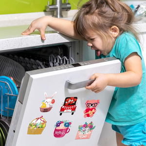 Refrigerador de Papel Resistente con Diseño Art Deco Personalizado, para Decoración de Mostrador de Cafetería, Recuerdo Promocional - Product Image 2