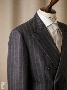 Costume à double boutonnage et à rayures pour homme, nouvelle robe de marié à double ouverture, taille XL avec fermeture à bouton et à braguette - Product Image 3