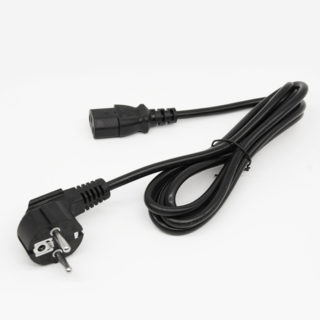 European Standard CEE 7/7 Schuko to C13 3-Pin Power Cord 16A AC Extension Cable for Computer IEC Female End Type