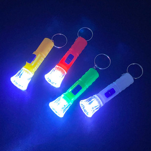 Mini <b>Led</b> <b>Flashlight</b> Plastic Colorful Hand Light Children Toy With Keychain - Product Image 4