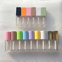 4ml 6ml tube de brillant à lèvres en plastique transparent en gros tube de rouge à lèvres