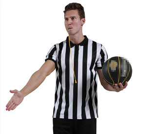 Seragam Wasit Profesional Pria dan Wanita Jersey Wasit Sepak Bola Thailand Poliester Setengah Resleting Kaos Wasit Latihan Sepak Bola - Product Image 1
