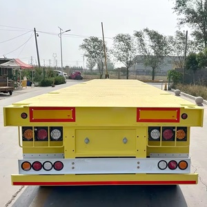 Semi-<span class=keywords><strong>remorque</strong></span> à plateau plat, châssis robuste pour le transport de conteneurs portuaires - Product Image 5