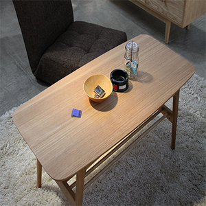 Bamboo <b>Coffee</b> <b>Table</b> With Storage Shelf Tea <b>Table</b> - Product Image 4