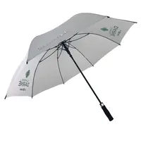 Paraguas de Golf de fibra de vidrio, alta calidad, 30 pulgadas, 8K, apertura automática, logotipo impreso, con bolsa de paraguas