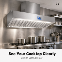 Hotte aspirante commerciale en acier inoxydable Jingzhilan à forte aspiration pour cuisine de restaurant et d'hôtel