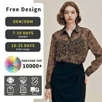 Vente en gros directe d'usine, vêtements pour femmes, chemise à imprimé léopard, chemisier à manches longues tendance, vêtements pour femmes personnalisés OEM ODM