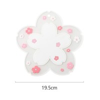 Tapis isolant en plastique motif fleur de cerisier 11,5 cm, 15,5 cm, 19,5 cm – Dessous de plat, dessous de bol, dessous de pot, dessous de tasse résistant à la chaleur pour table à manger