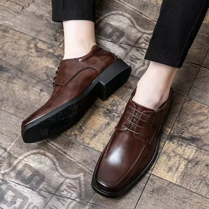 Nouvelle tendance : Chaussures en cuir brillant pour homme, style sportif britannique, décontractées à lacets, pour l'automne et l'hiver - Product Image 6