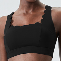 Soutien-gorge de sport personnalisé de haute qualité, ondulé, antichoc, push-up, dos croisé, pour fitness et yoga, séchage rapide