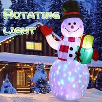 Décoration de Noël Gonflable Bonhomme de Neige OEM ODM avec Lumières LED, Couleurs Personnalisables, en Polyester, pour Usage Commercial Intérieur dans les Parcs d'Attractions