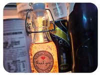Bouteilles en verre à couvercle basculant 4 oz/100 ml avec bouchons diffuseurs, entonnoirs et autocollants adhésifs pour cadeaux de mariage, de baby shower ou de fêtes à thème
