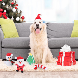 Juguetes de Navidad para Perros de Alta Calidad con Diseño Único, Rellenos y con Sonido, Juguete Masticable para Perros con Forma de Hombre de Jengibre - Product Image 6