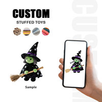 Adorable poupée sorcière de dessin animé en peluche douce, jouets en peluche de Pâques pour sacs et clés, fabriqués en fourrure
