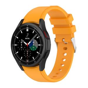 Braccialetto intelligente con estremità curva senza spazi vuoti da 20mm per cinturino per orologio in Silicone tinta unita classico Samsung <span class=keywords><strong>Galaxy</strong></span> Watch4/4 - Product Image 2