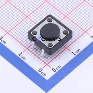 GT-TC152A-H043-L1 Tactile Switch Through hole,12x12mm Switch Single Pole Single Throw Round Button 1.6N Through Hole - Product Image 1