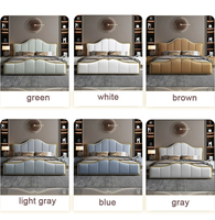 Bestseller Schlafzimmer-Möbelset Kingsize-Bett Luxuriöses Weißes Leder Modernes Heim- und Hotelbett Holz-Doppelbett Kingsize-Bettgestell