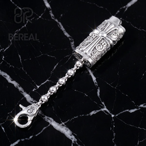 Étui à briquet personnalisé en moissanite VVS, style hip-hop, luxe, argent 925, pendentif chaîne glacé, bijoux fins pour hommes - Product Image 1