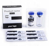 Boîte en papier personnalisée avec insert en blister PET et étiquette personnalisée pour flacon en verre de 3 ml, 5 ml, 10 ml, emballage cosmétique
