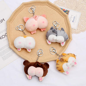 UYEAH سلسلة مفاتيح صغيرة مخصصة من القطن والبوب هامستر مع حيوان جميل سلسلة مفاتيح دمية من القطيفة الناعمة - Product Image 2