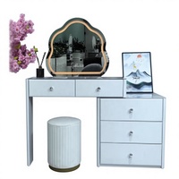 Coiffeuse intelligente best-seller pour chambre à coucher, meuble de rangement de chevet moderne pour petits espaces, bureau de toilette intelligent intégré