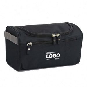 Custom Vintage Oxford Travel for Bag with Zipper | Waterproof Hanging Organizer for Men Women | <b>Compact</b> <b>Makeup</b> Shaving Kit - Product Image 1