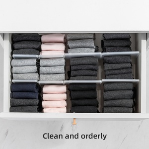 <b>Plastic</b> Clear Closet Divider Shelf Dividers for Closet Organization Sock Divider <b>Drawer</b> Cabinet <b>Storage</b> Rack - Product Image 3