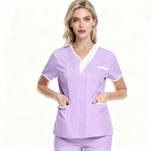 Oem V-Hals Op Maat Gemaakte Medische Ziekenhuisuniformen Pakken Schoonheidssalon Spa Tandheelkundige Scrubs T-Shirts Verpleegkundigen <span class=keywords><strong>Uniform</strong></span> Scrub Werkset - Product Image 6