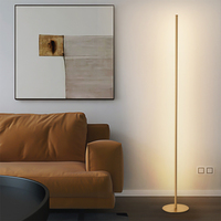 Lampe de sol LED d'angle intelligente à télécommande, style nordique moderne, minimaliste, à trépied, à intensité variable, haute luminosité, blanc chaud