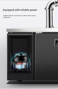 Machine à <span class=keywords><strong>bière</strong></span> pression commerciale, armoire <span class=keywords><strong>de</strong></span> conservation <span class=keywords><strong>de</strong></span> <span class=keywords><strong>bière</strong></span> artisanale refroidie par air, machine à <span class=keywords><strong>bière</strong></span> pression à 6 têtes et 6 fûts - Product Image 3