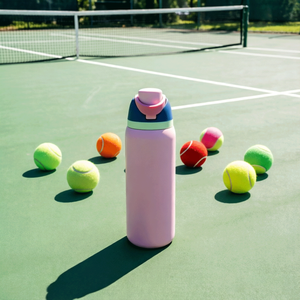 Botella de agua de acero inoxidable de 32 oz con asa de apertura con una sola mano, tapa libre de BPA, con pajita, botella de agua de acero inoxidable personalizada al vacío. - Product Image 3