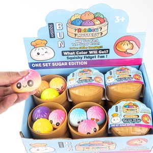 Juguetes antiestrés de PU con forma de bollo vaporizado, hechos a mano, para descompresión sensorial, venta al por mayor de fábrica, imprescindibles, en caja - Product Image 3