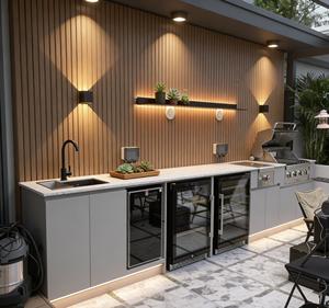 Cuisine extérieure de qualité supérieure, armoire en acier inoxydable, montage facile, bar et grill intégrés, prix d'usine, design résistant aux intempéries - Product Image 3